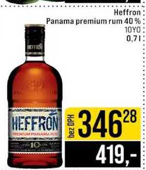 Heffron Panama premium rum 40% 10YO 0,7l