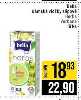 Bella dámské vložky slipové Herbs Verbena 18 ks 