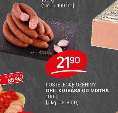 GRIL KLOBÁSA OD MISTRA 100g