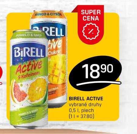 BIRELL ACTIVE vybrané druhy 0,5 1, plech 