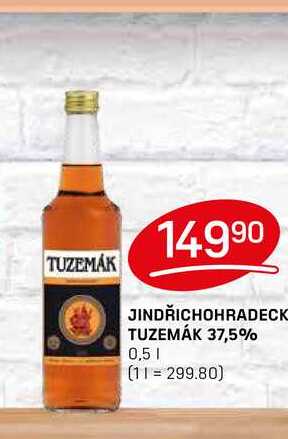 JINDŘICHOHRADECKÝ TUZEMÁK 37,5% 0,5l