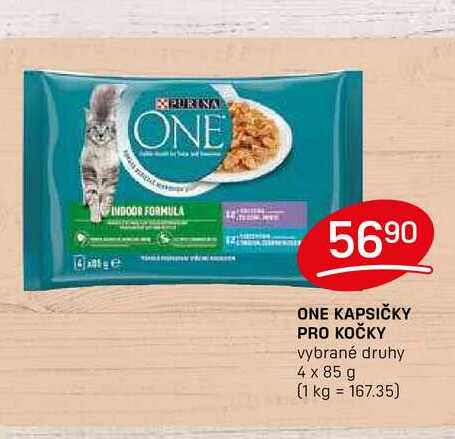 ONE KAPSIČKY PRO KOČKY vybrané druhy 4 x 85 g