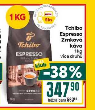 Tchibo Espresso Zrnková Káva 1kg