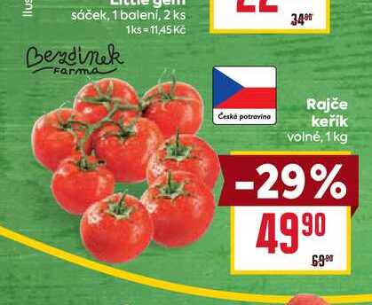 Rajče keřík volné, 1 kg