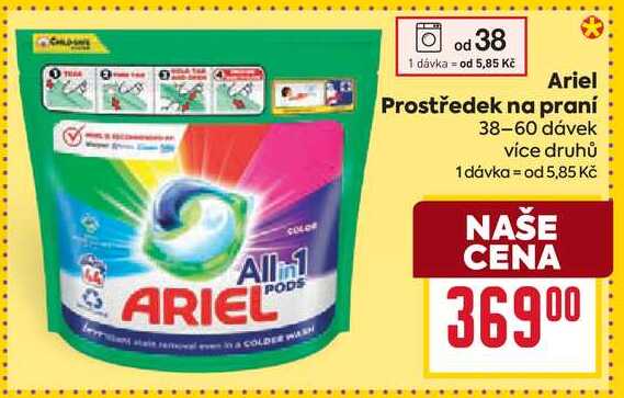 Ariel Prostředek na praní 38-60 dávek