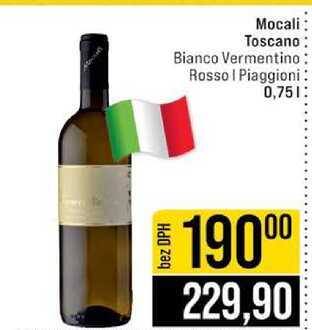 Mocali Toscano Bianco Vermentino Rosso Piaggioni 0,75l