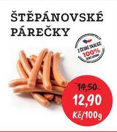 ŠTĚPÁNOVSKÉ PÁREČKY 100g 