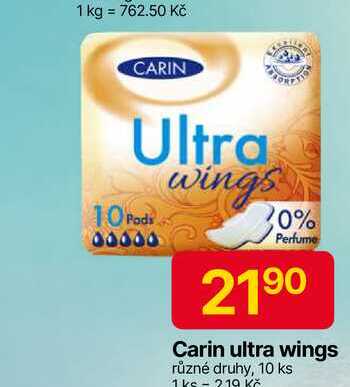 Carin ultra wings různé druhy, 10 ks 