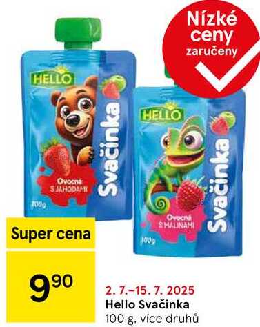 Hello Svačinka, 100 g, více druhů 