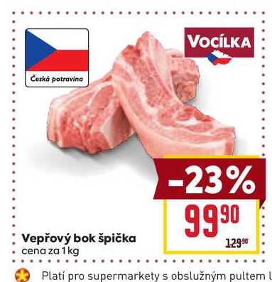 Vepřový bok špička cena za 1 kg 