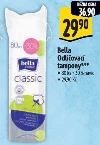 Bella Odličovací tampony, 80 ks + 30 % navíc 