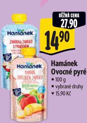 Hamánek Ovocné pyré, 100 g