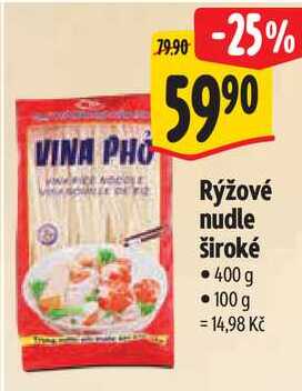 Rýžové nudle široké, 400 g 