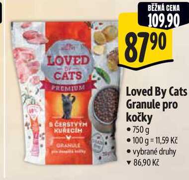 Loved By Cats Granule pro kočky, 750 g