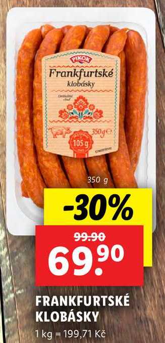 FRANKFURTSKÉ KLOBÁSKY, 350 g