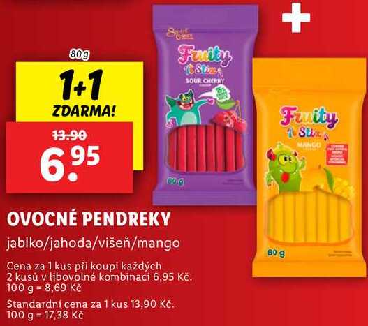 OVOCNÉ PENDREKY, 80 g