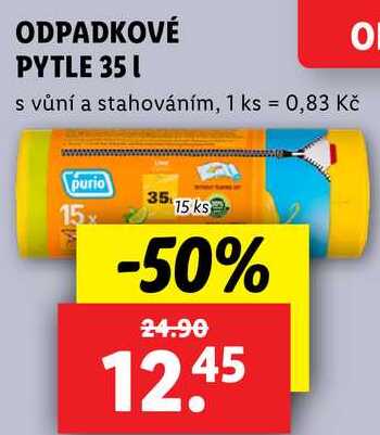 ODPADKOVÉ PYTLE 35 l, 15 ks