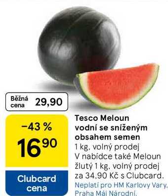 Tesco Meloun vodní se sníženým obsahem semen, 1 kg 