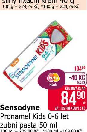 SensodynePronamel Kids 0-6 let zubní pasta 50 ml