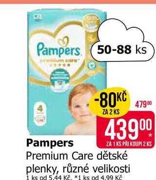 Pampers Premium Care dětské plenky, různé velikosti 