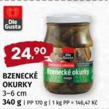 Die Gusta Bzenecké okurky 3-6 cm 340 g