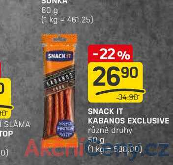 SNACK IT KABANOS EXCLUSIVE různé druhy 50 g 