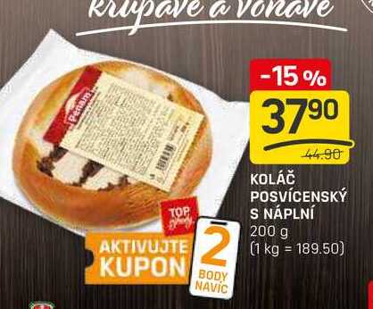 KOLÁČ POSVÍCENSKÝ S NÁPLNÍ 200 g