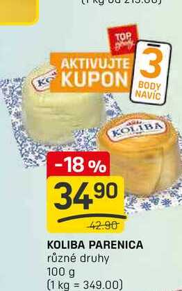 KOLIBA PARENICA různé druhy 100g