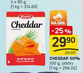 CHEDDAR 50% 100g