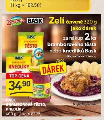 BASK BRAMBOROVÉ TĚSTO, KNEDLÍKY 400 g
