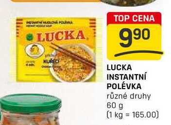 LUCKA INSTANTNÍ POLÉVKA různé druhy 60 g 