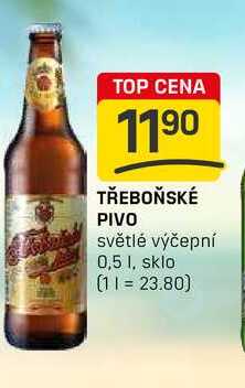 TŘEBOŇSKÉ PIVO světlé výčepní 0,5l