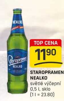 STAROPRAMEN NEALKO světlé výčepní 0,5l