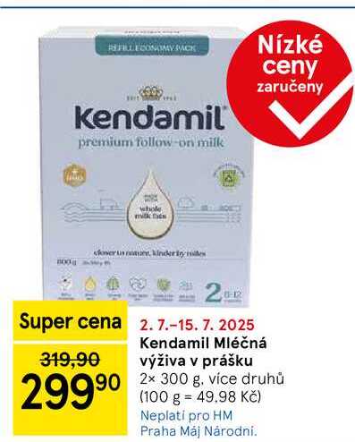 Kendamil Mléčná výživa v prášku, 2x 300 g