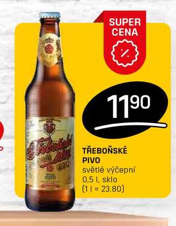 TŘEBOŇSKÉ PIVO světlé výčepní 0,5l
