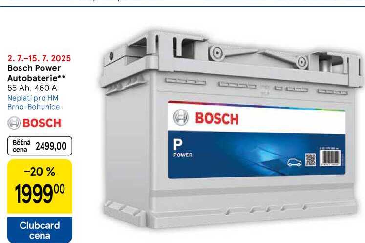 Bosch Power Autobaterie, 55 Ah, 460 A  