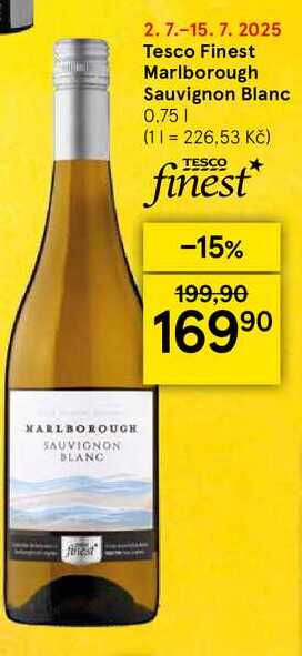Tesco Finest Marlborough Sauvignon Blanc, 0.75 l
