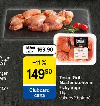 Tesco Grill Master stehenní řízky pepř, 1 kg