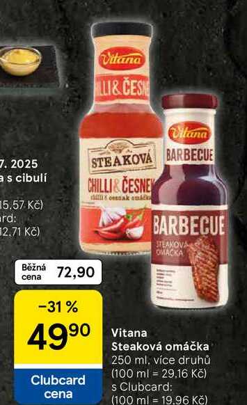 Vitana Steaková omáčka, 250 ml, více druhů  