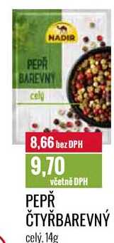 PEPŘ ČTYŘBAREVNÝ celý, 14g 