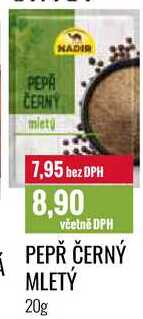PEPŘ ČERNÝ MLETÝ 20g 
