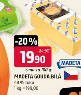 Madeta gouda bílá 48% tuku 1 kg