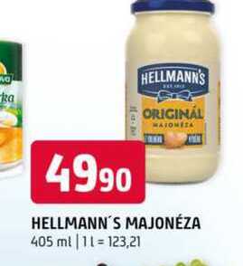 Hellmann's tatarská omáčka, majonéza 450ml