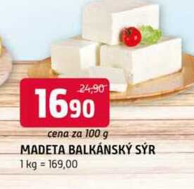 Madeta Balkánský sýr 100g, vybrané druhy