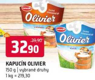 Kapucín olivier 150 g vybrané druhy