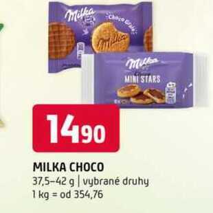 Milka choco 37,5-42 g vybrané druhy 