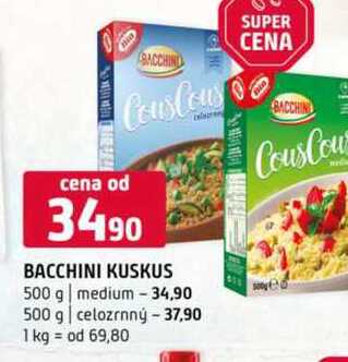 Bacchini kuskus 500 g medium 500 g celozrnný 