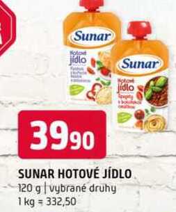 Sunar hotové jídlo 120 g vybrané druhy 
