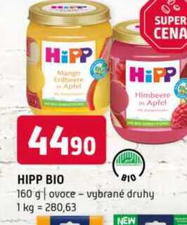 Hipp bio 160 g ovoce vybrané druhy
