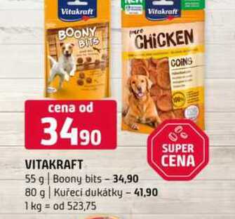 Vitakraft 55 g Boony bits 80 g Kuřeci dukátky 